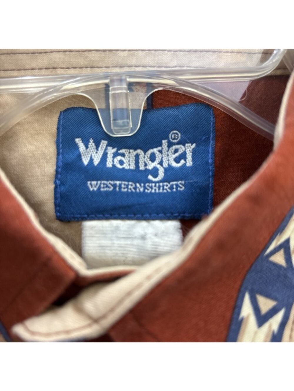 Vintage Wrangler Western Aztec Cotton Pearl Snap Long Sleeve Men's 15” Rodeo - Picture 4 of 7